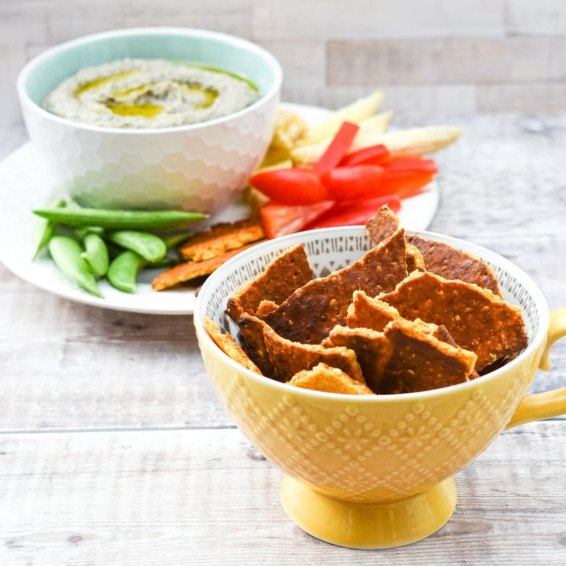 Paprika Vegan Crackers with Sesame Seeds (air fryer or oven)