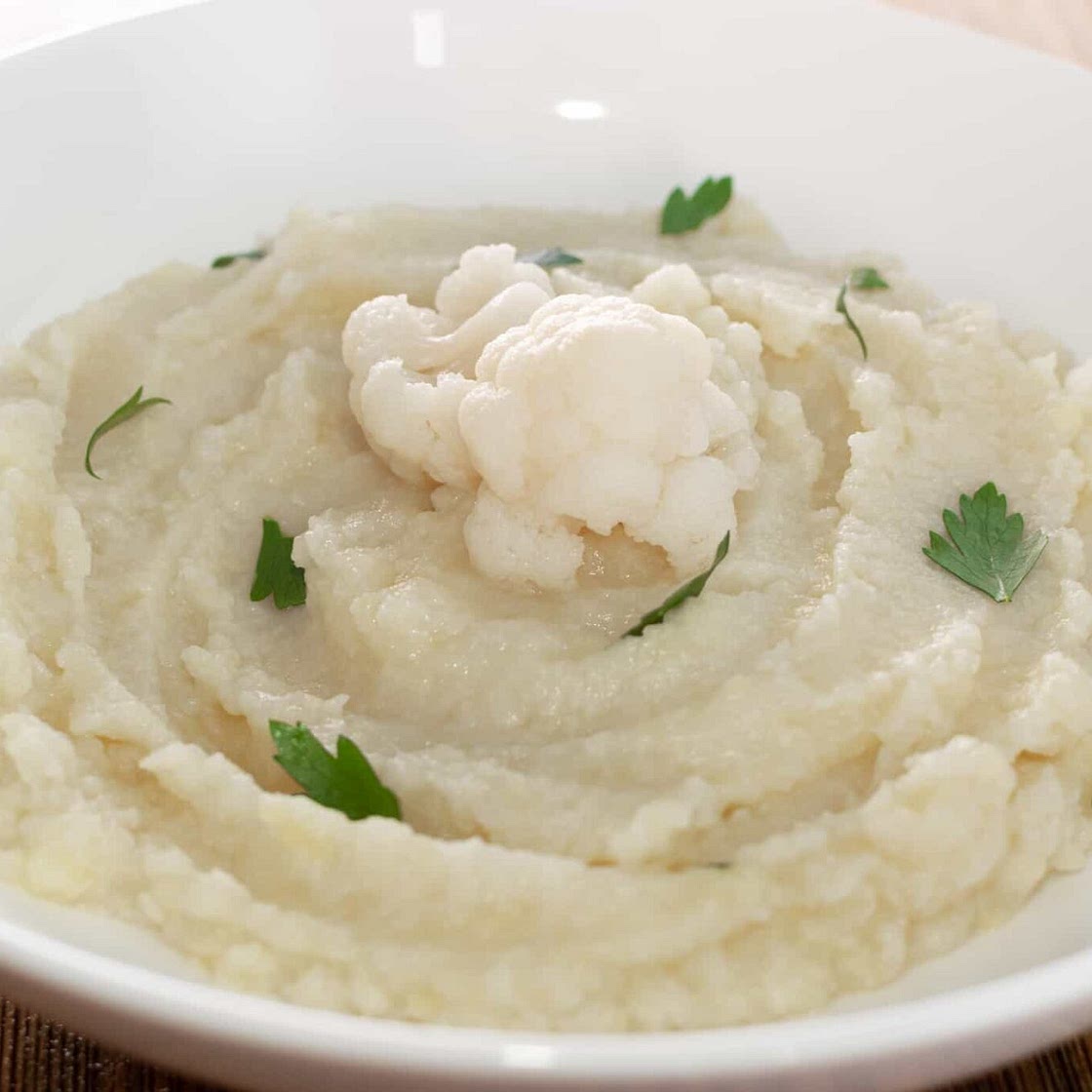 Garlic Roasted Mashed Cauliflower