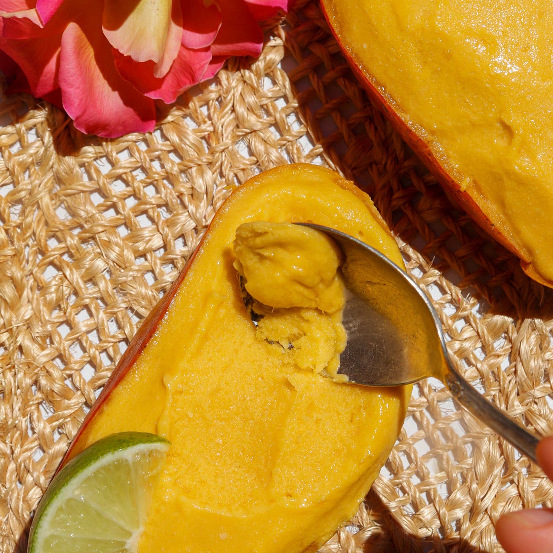 4 Ingredient Vegan Mango Ice Cream
