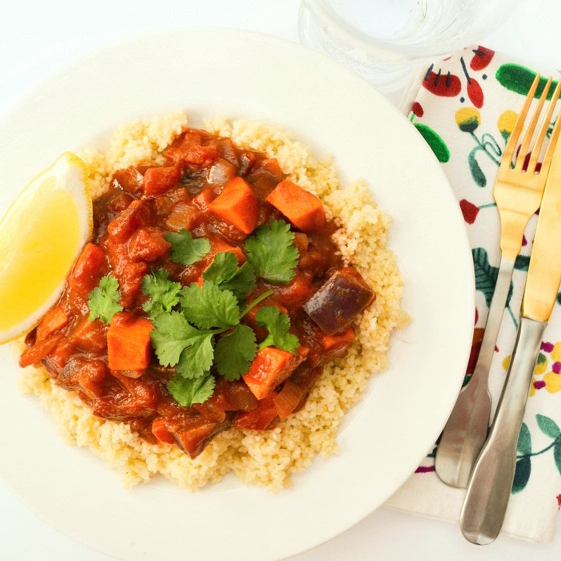 Aubergine, Sweet Potato & Metis Tagine