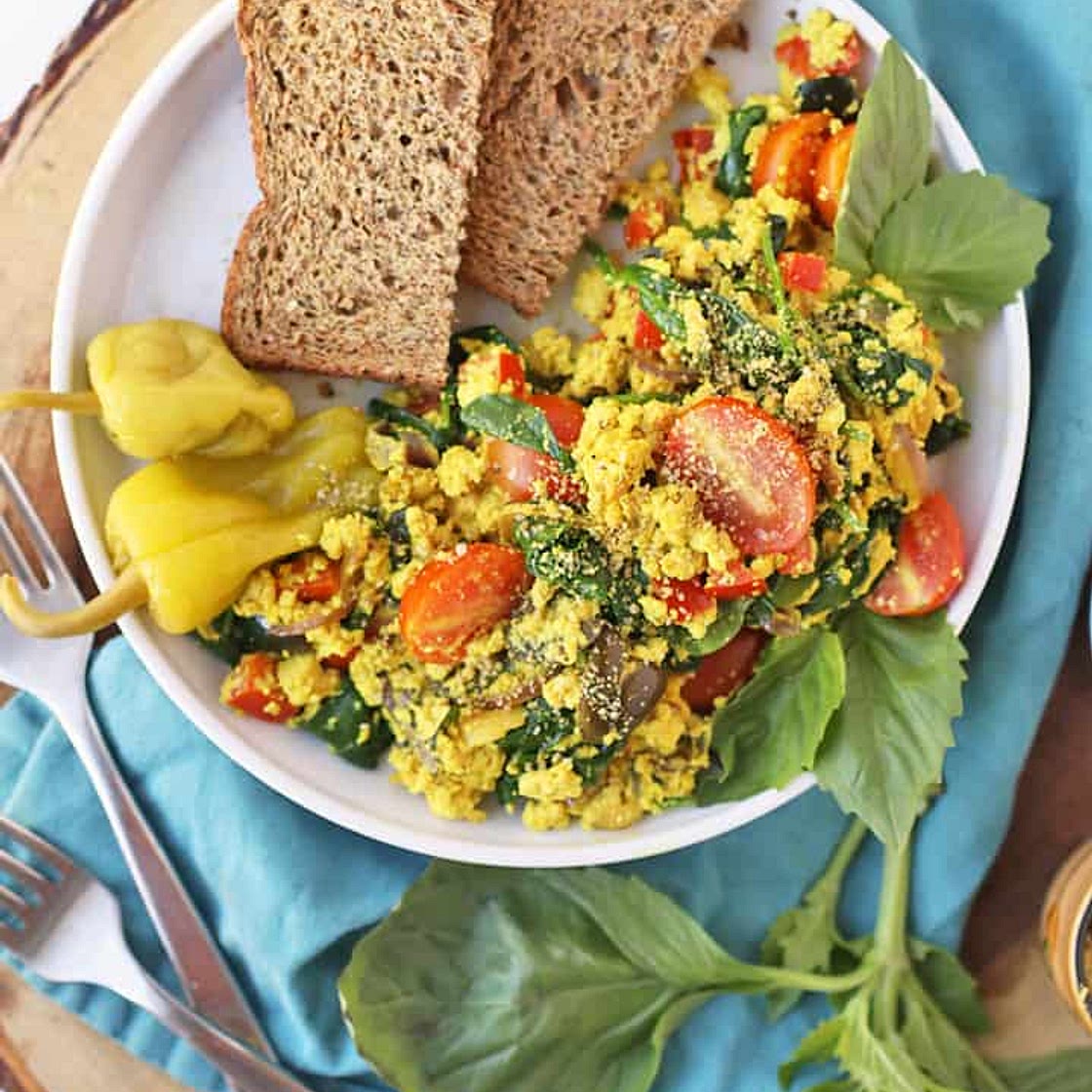 Greek Tofu Scramble