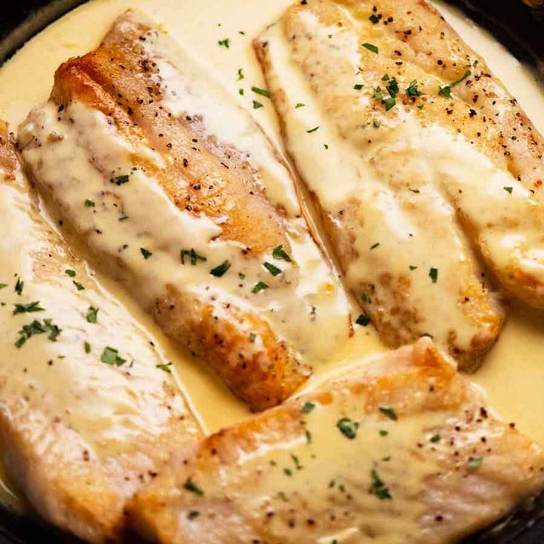 Fish with White Wine Sauce