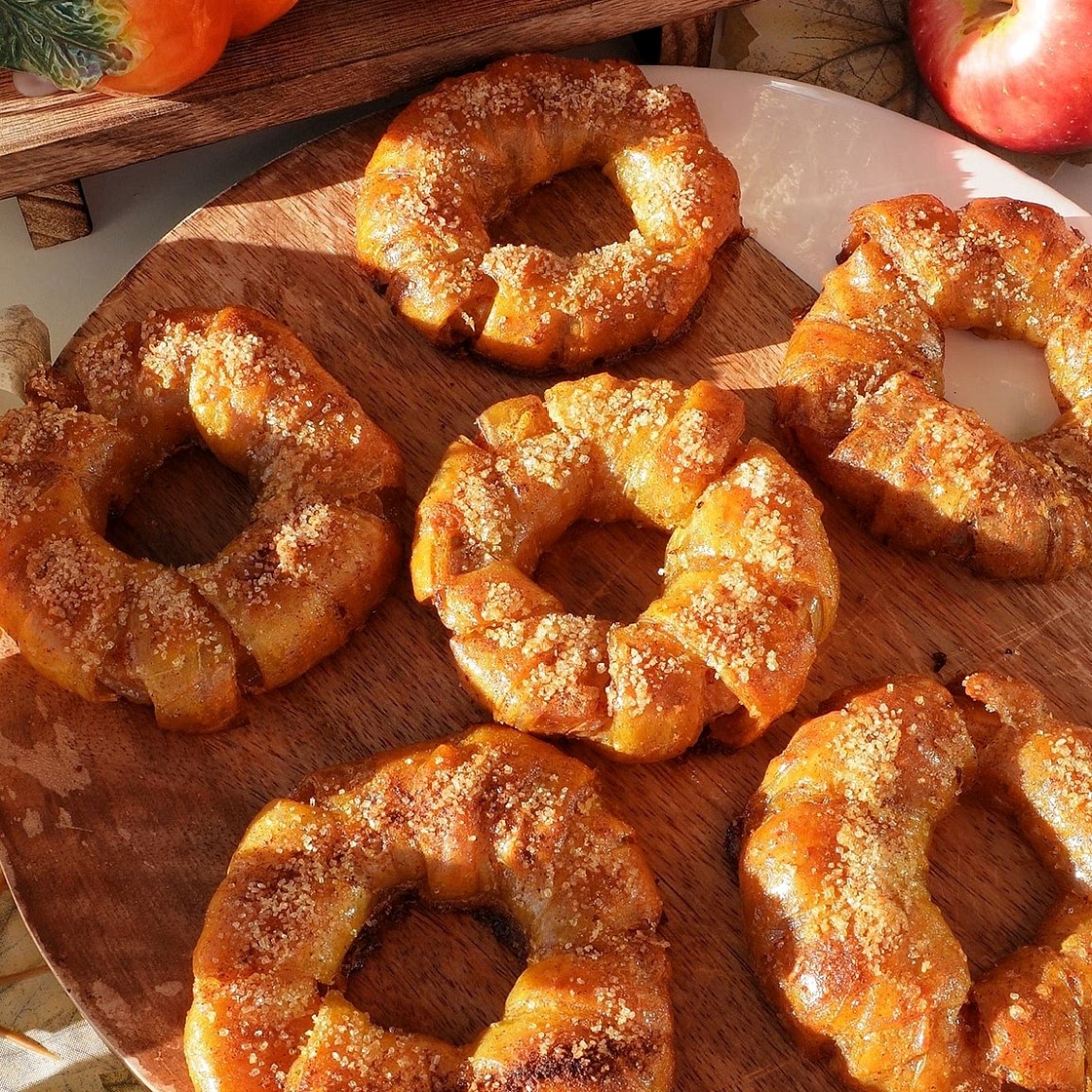 Apple donuts (baked rice paper apple donuts)