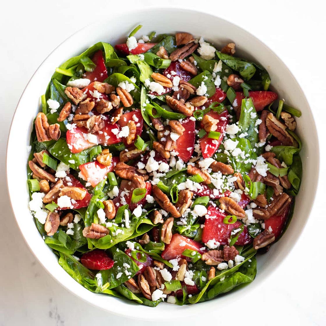 Low FODMAP Spinach Salad with Strawberries