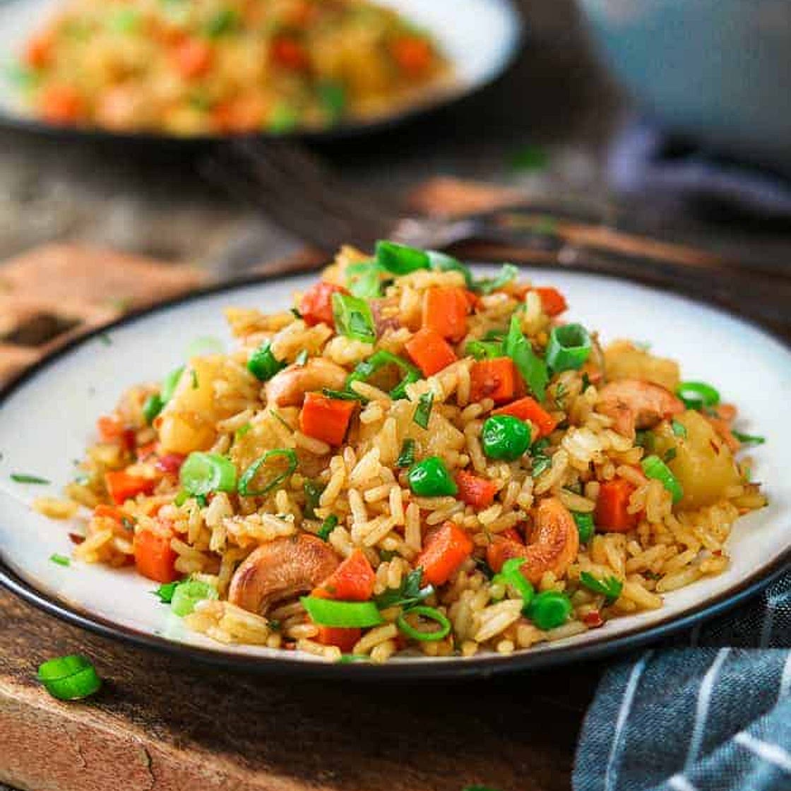 Vegan Pineapple Fried Rice (Gluten-Free)