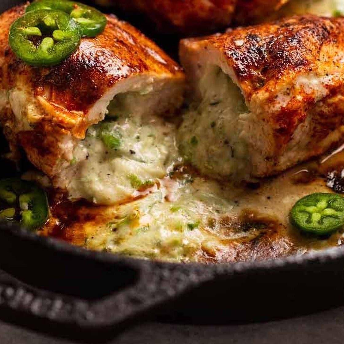 Jalapeño popper stuffed chicken