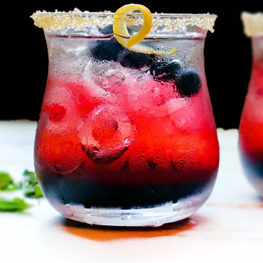 Ombre Blueberry Gin Cocktail