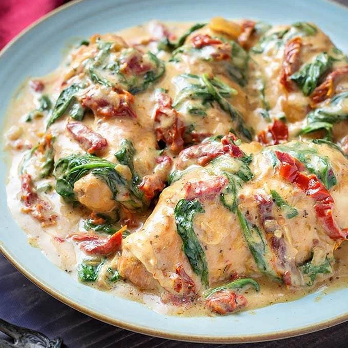Slow Cooker Creamy Tuscan Chicken