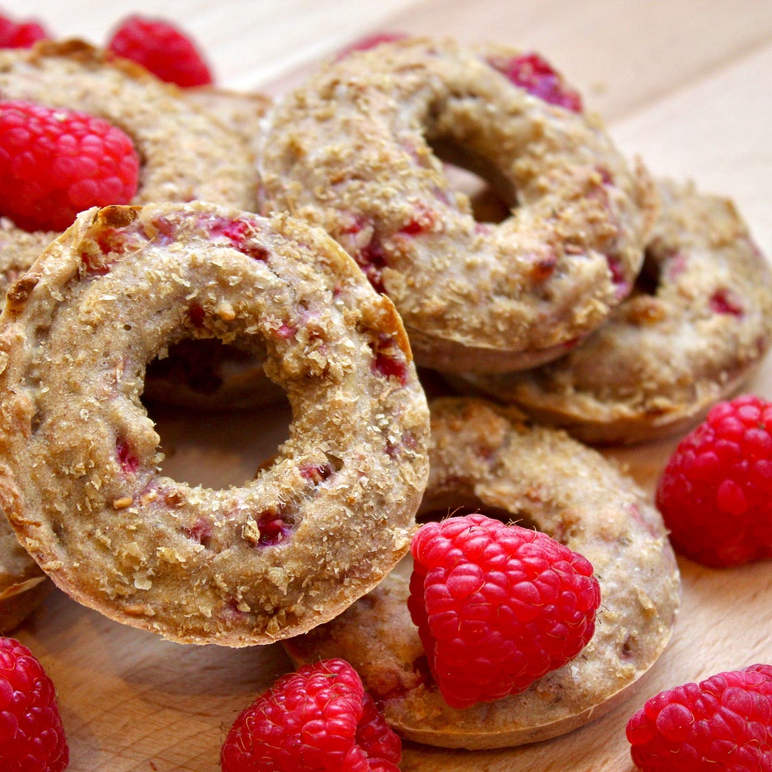 Raspberry Weetabix Doughnuts