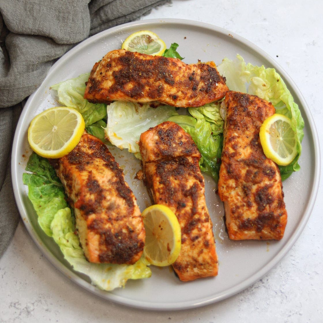 Frozen Salmon Cooked in Air Fryer