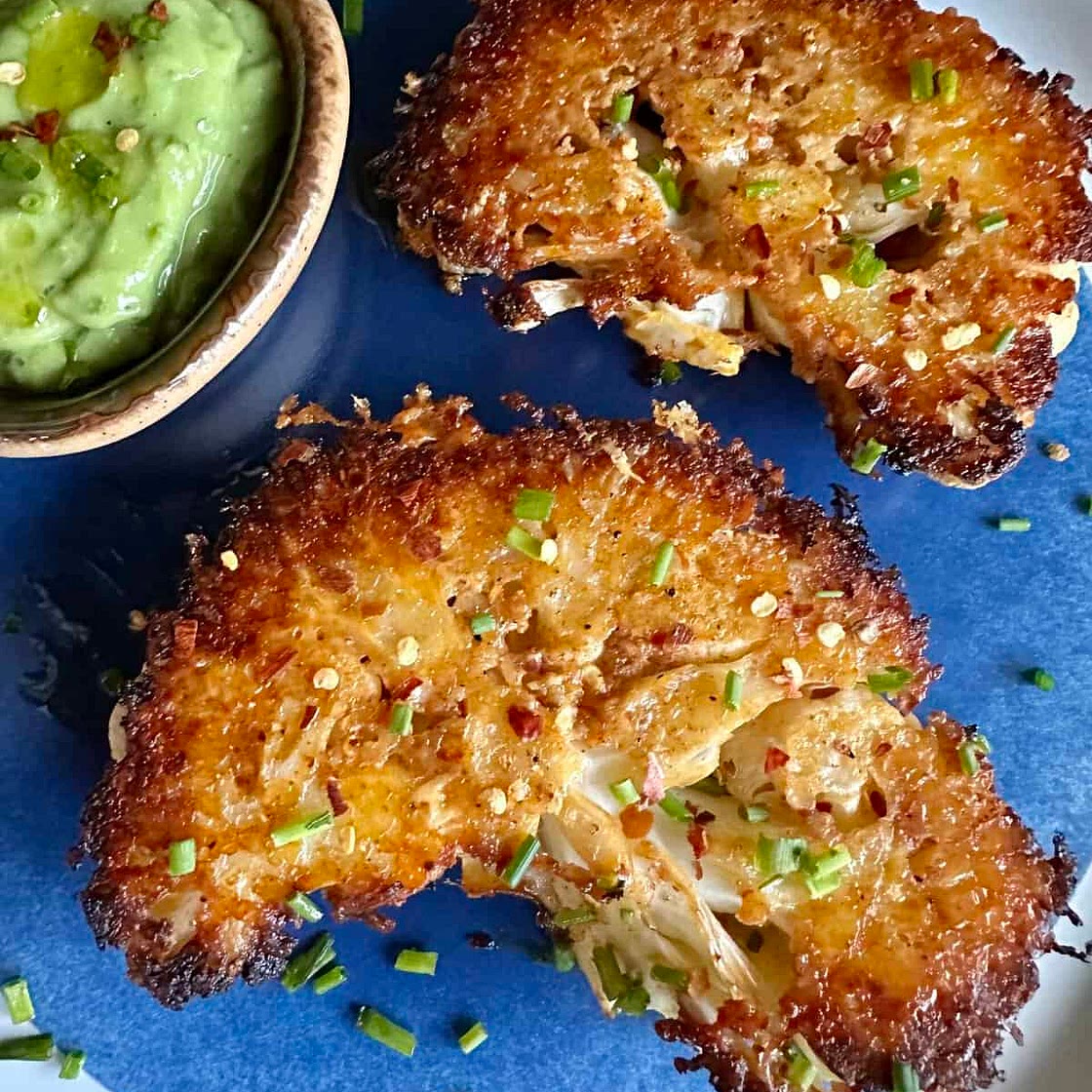 Crispy Parmesan Cauliflower Steaks