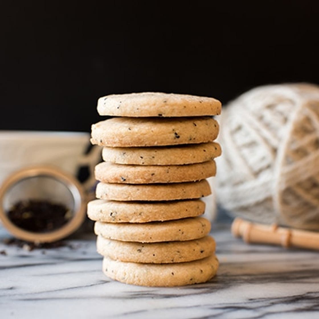 Lavender Earl Grey Shortbread Cookies
