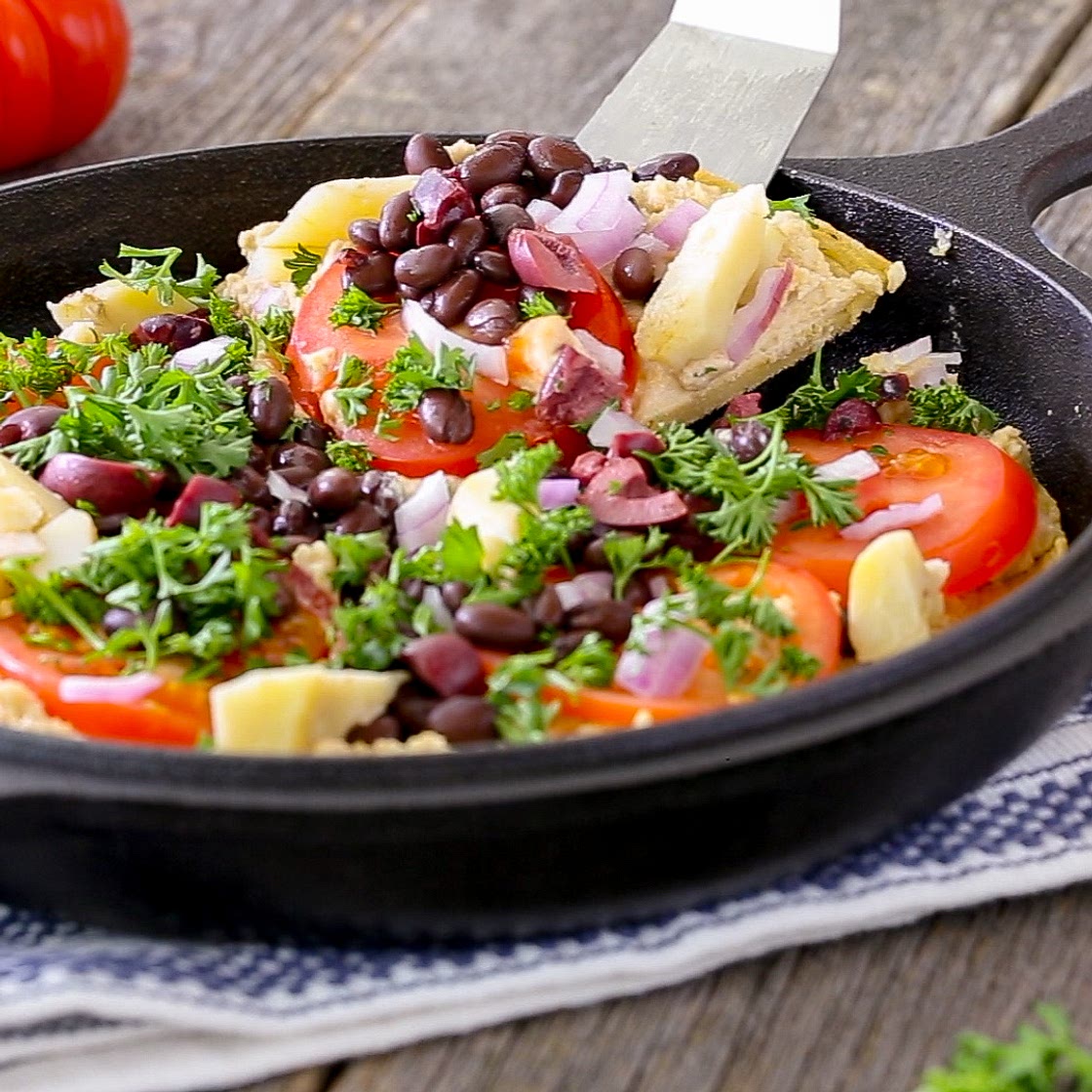 Mediterranean Socca Pizza