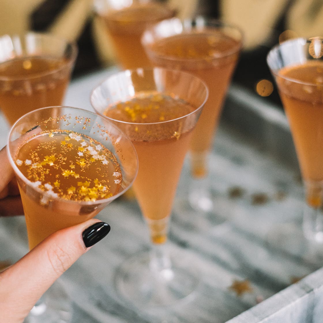 Champagne Glitter Jello Shots