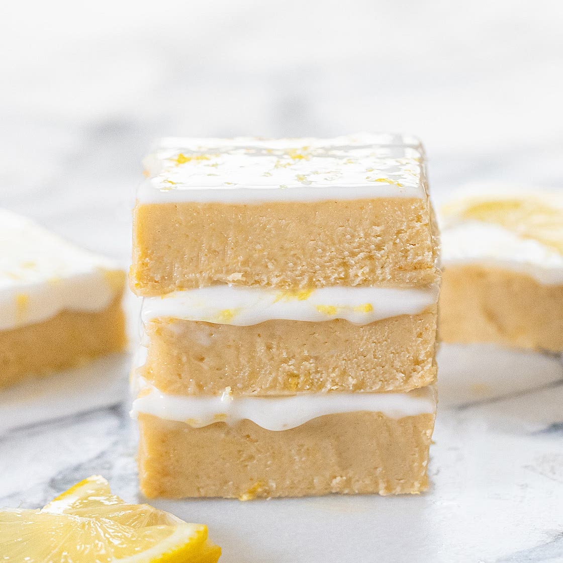 3 Ingredient No Bake Lemon Brownies