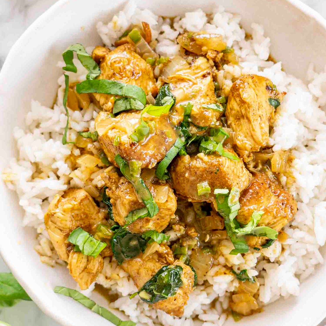 Coconut Basil Chicken Curry