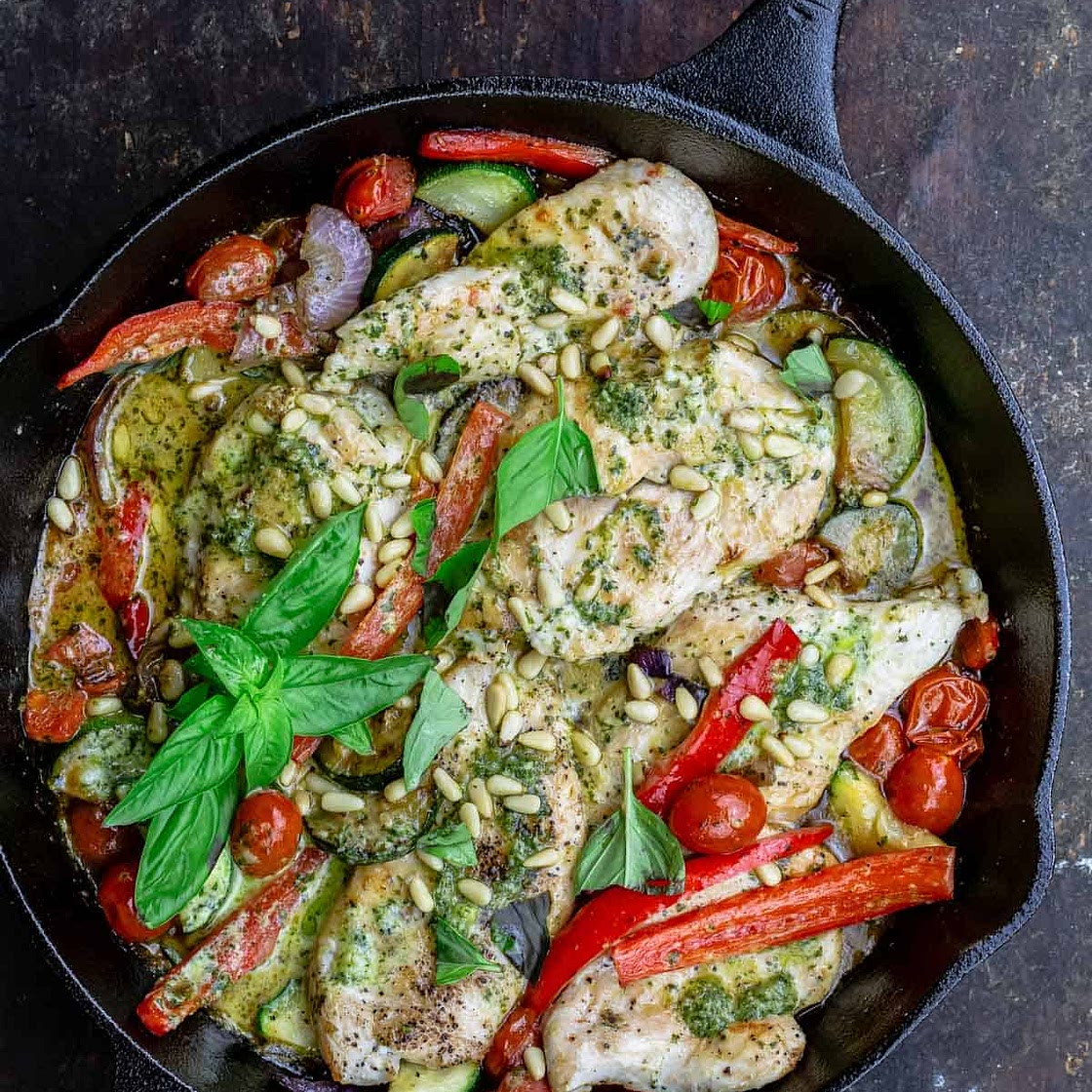 Pesto Chicken Recipe with Vegetables