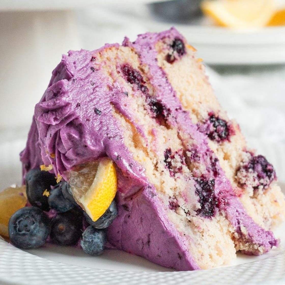 Gluten-Free Lemon Blueberry Layer Cake (Dairy-Free)