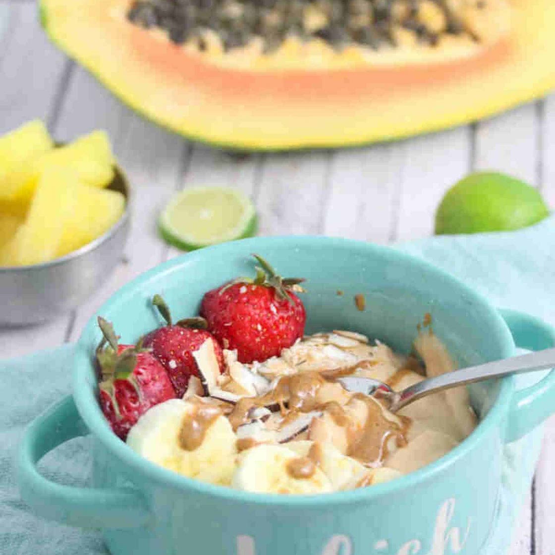 Tropical Papaya Smoothie Bowl (Dairy-Free)