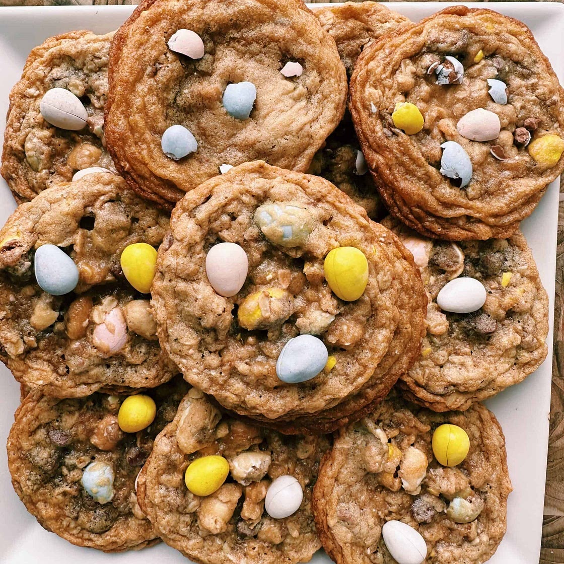 Cadbury Egg Chocolate Chip Cookies
