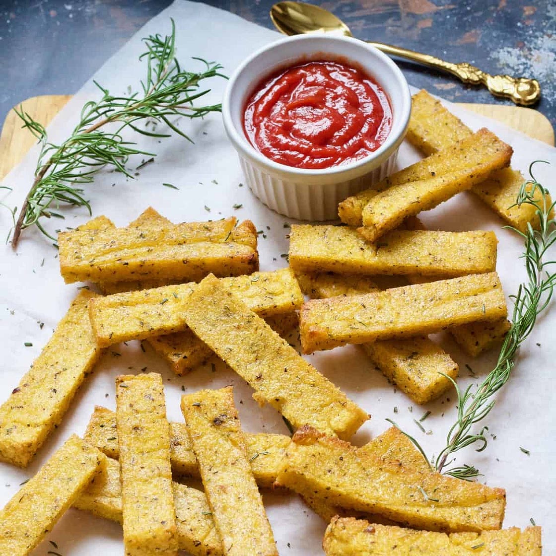 Baked Polenta Chips (Polenta Fries)