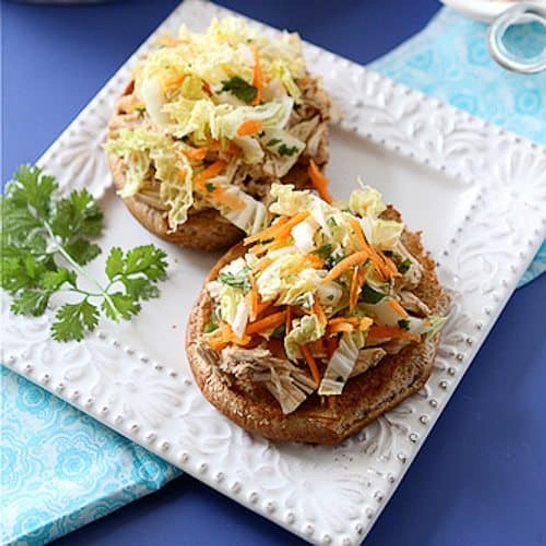 Slow Cooker Hoisin Shredded Chicken Sandwich Recipe with Asian Slaw