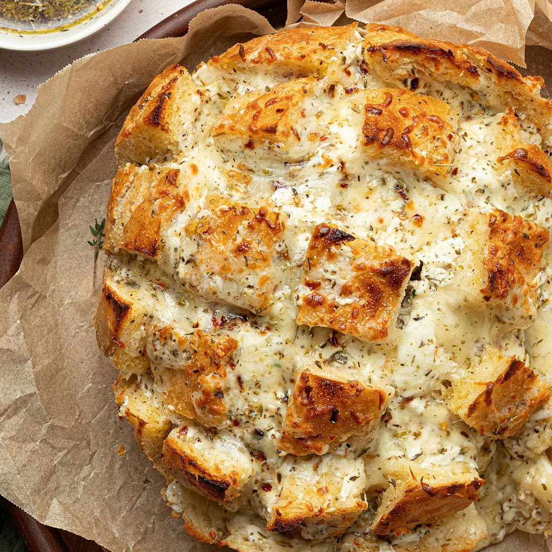 Cheesy Pull Apart Garlic Bread