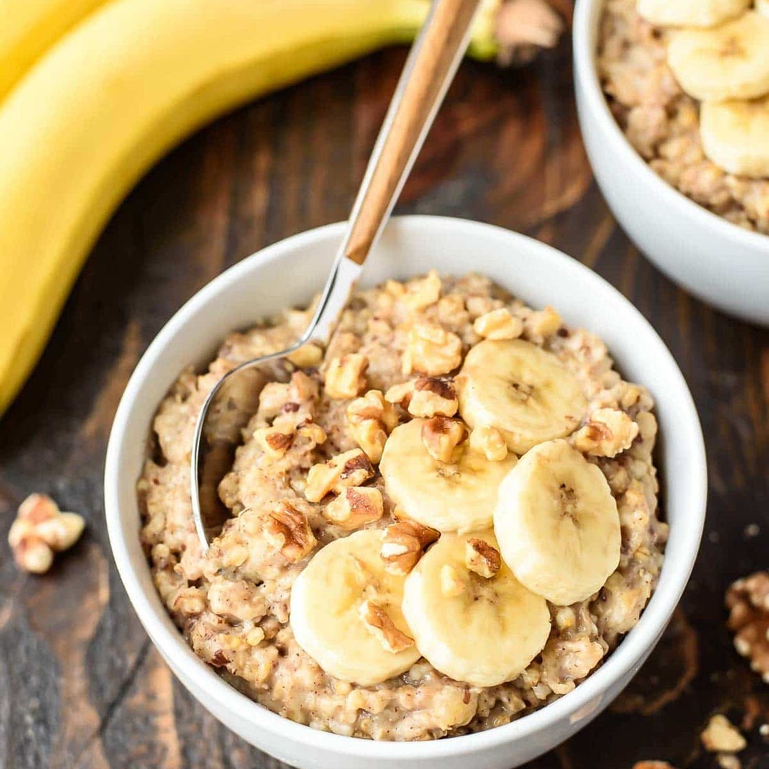 Overnight Slow Cooker Steel Cut Oats with Banana