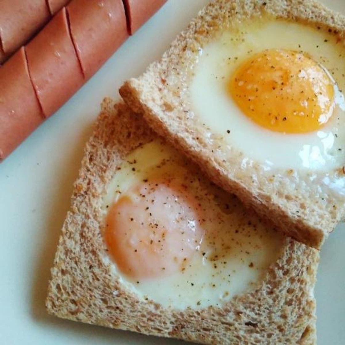 Receita de Torrada com ovo no meio