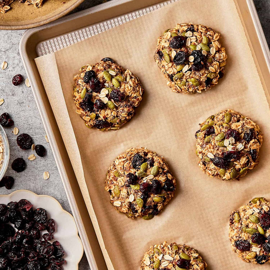 Gut Healthy Trail Mix Breakfast Cookies