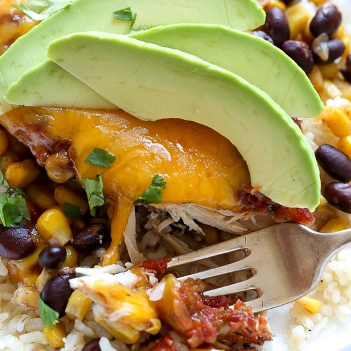Slow Cooker Salsa Chicken with Black Beans and Corn