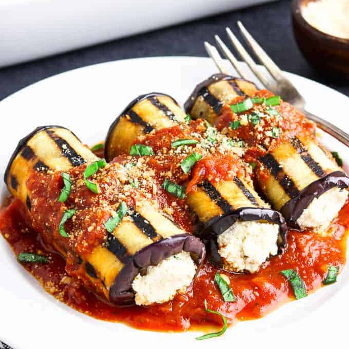 Vegan Eggplant Rollatini