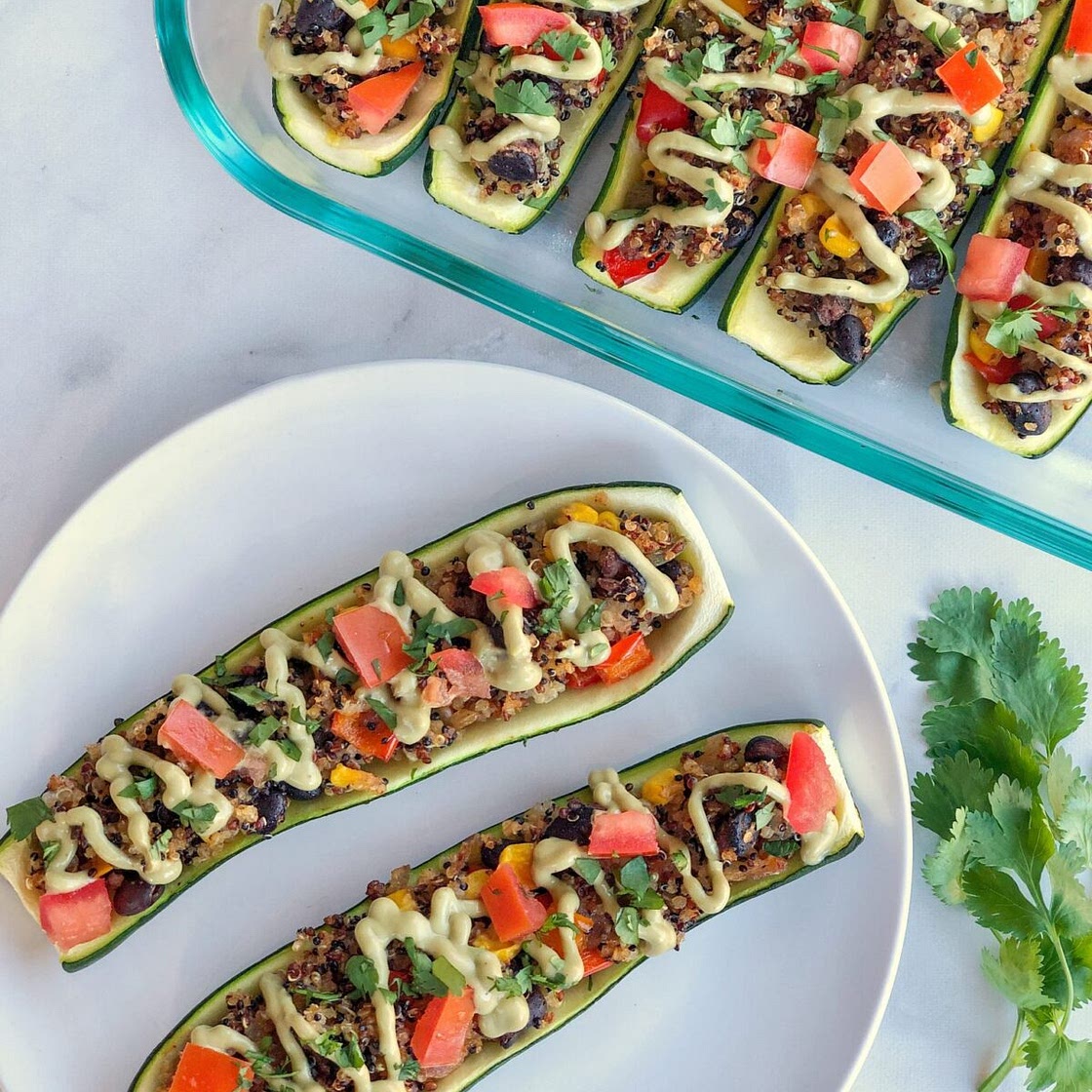 Vegan Taco Zucchini Boats