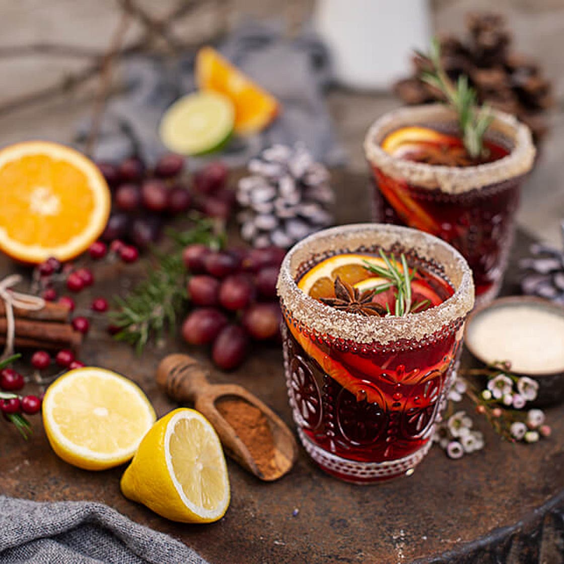 Winterlicher Trauben Zitronen Punsch * alkoholfrei