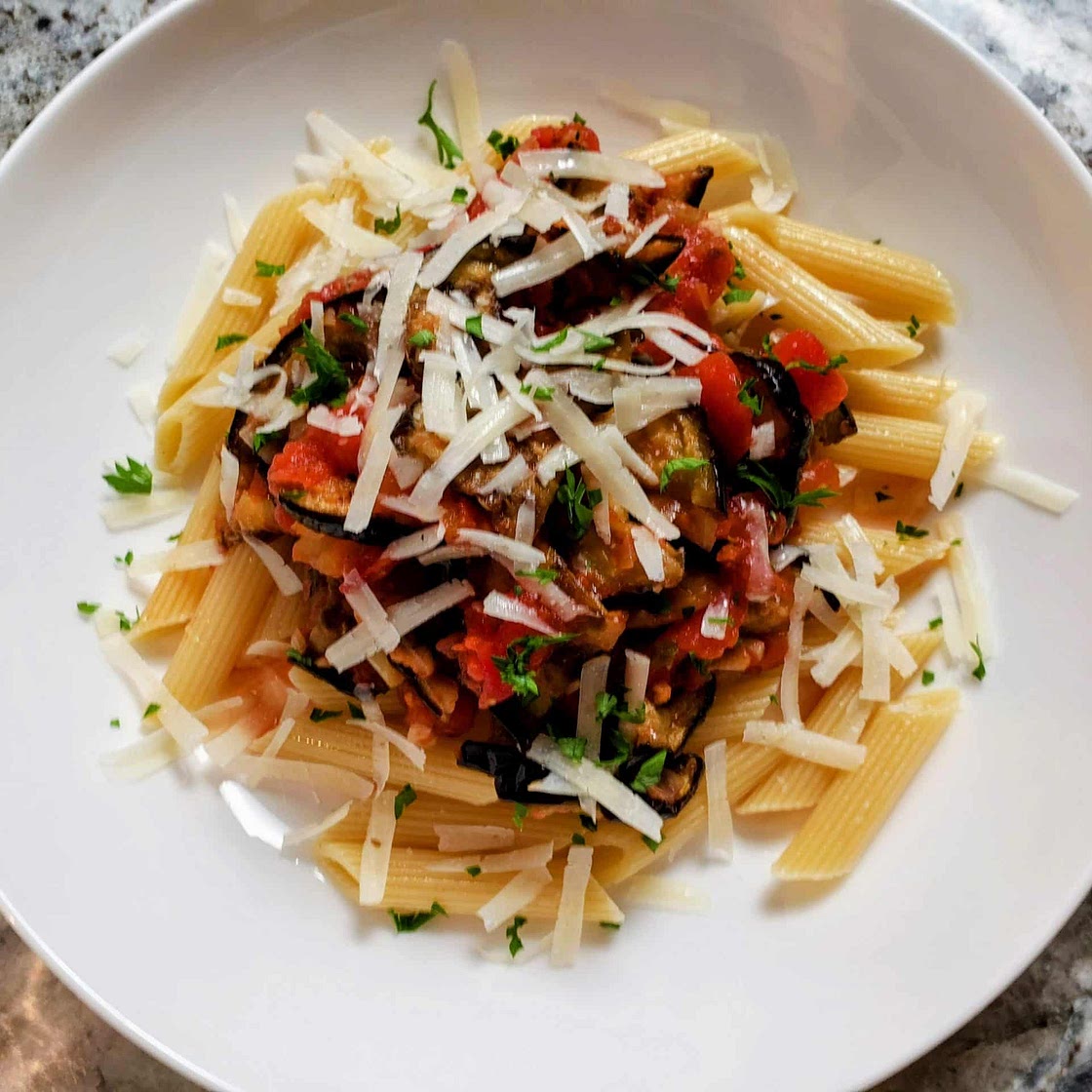 Eggplant in Tomato Sauce (Pasta alla Norma)