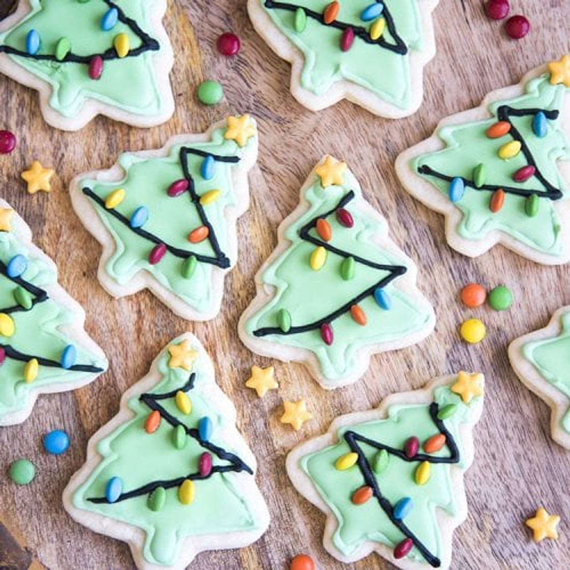 Christmas Tree Sugar Cookies