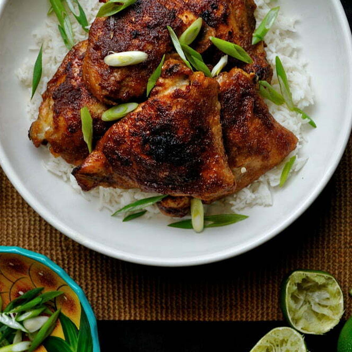 Braised Filipino Chicken Thighs