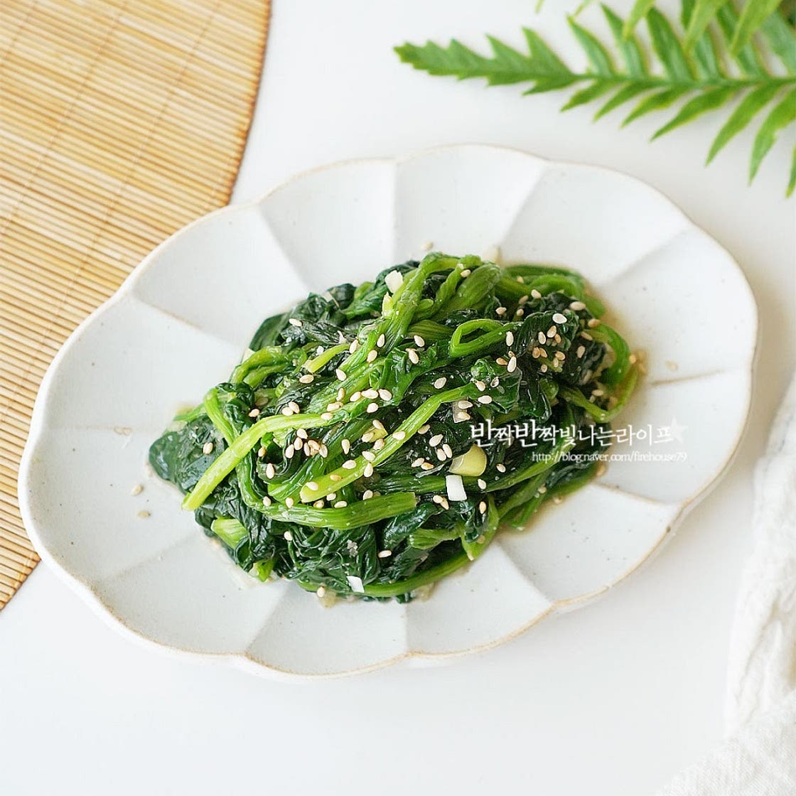 시금치나물무침 만드는 법 시금치무침 레시피