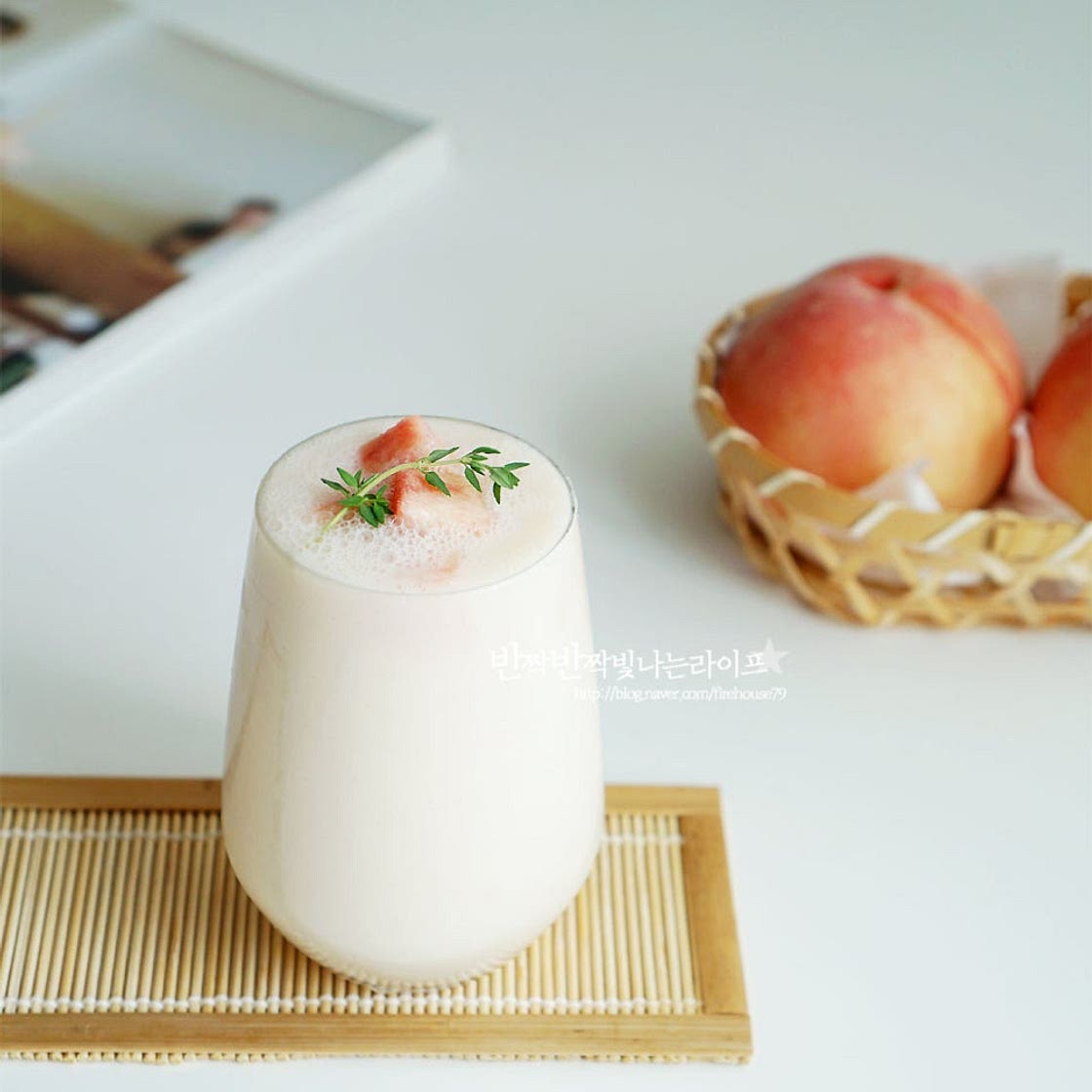 복숭아쥬스 시원하게 즐기는 복숭아 스무디