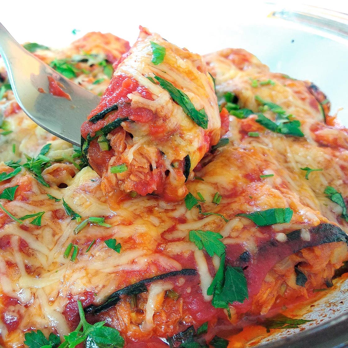 Receita de Enroladinho de abobrinha recheada