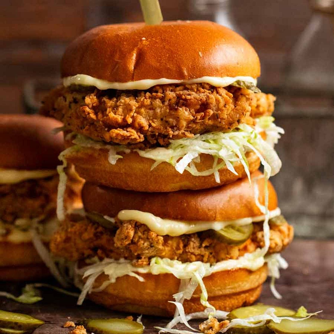 Ultra Crunchy Fried Chicken Burger
