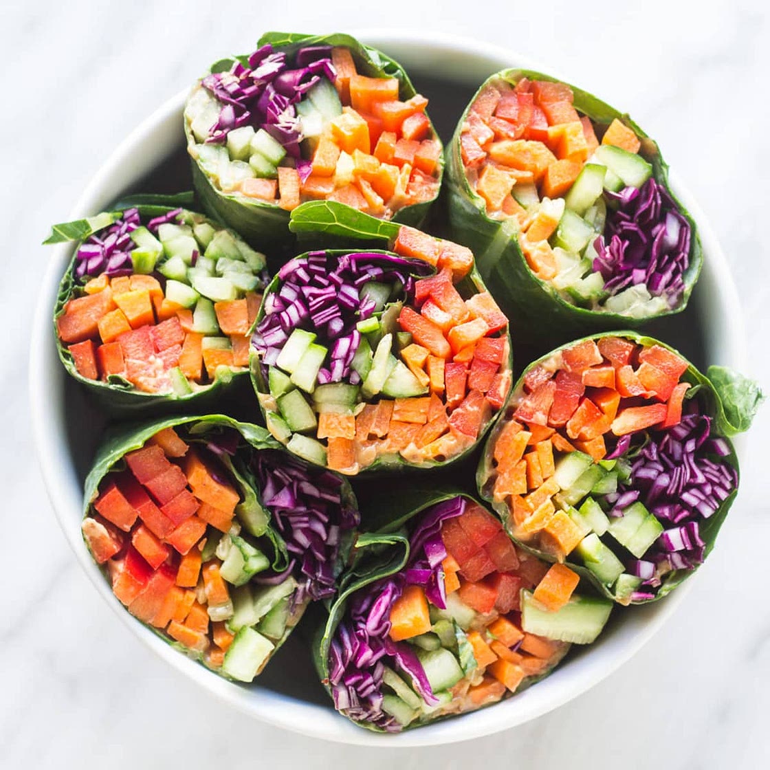 Low FODMAP Rainbow Wraps