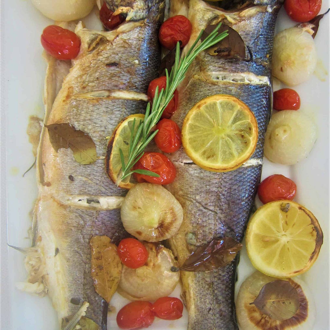 Baked Mediterranean Branzino (Sea-Bass)