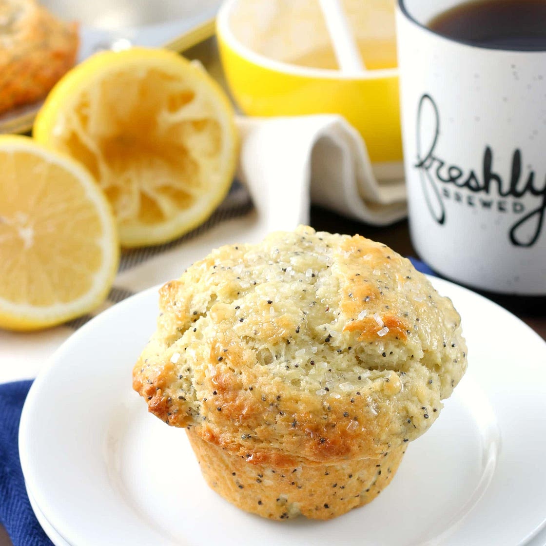 Bakery Style Lemon Poppy Seed Muffins