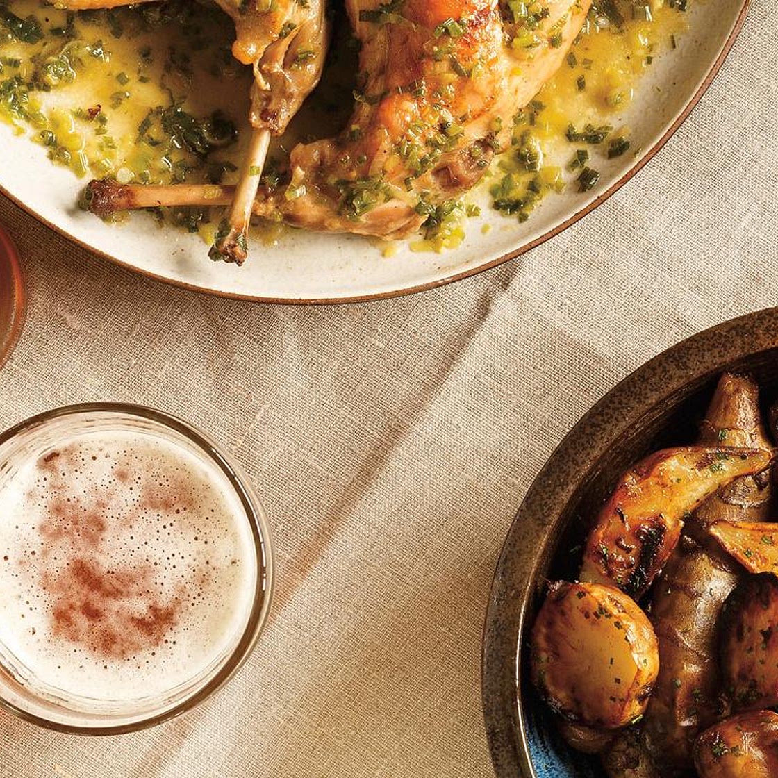 Beer-Braised Rabbit