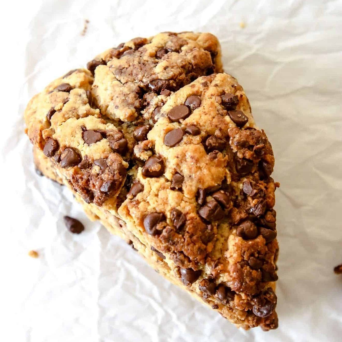 Peanut Butter Chocolate Chip Sourdough Scones