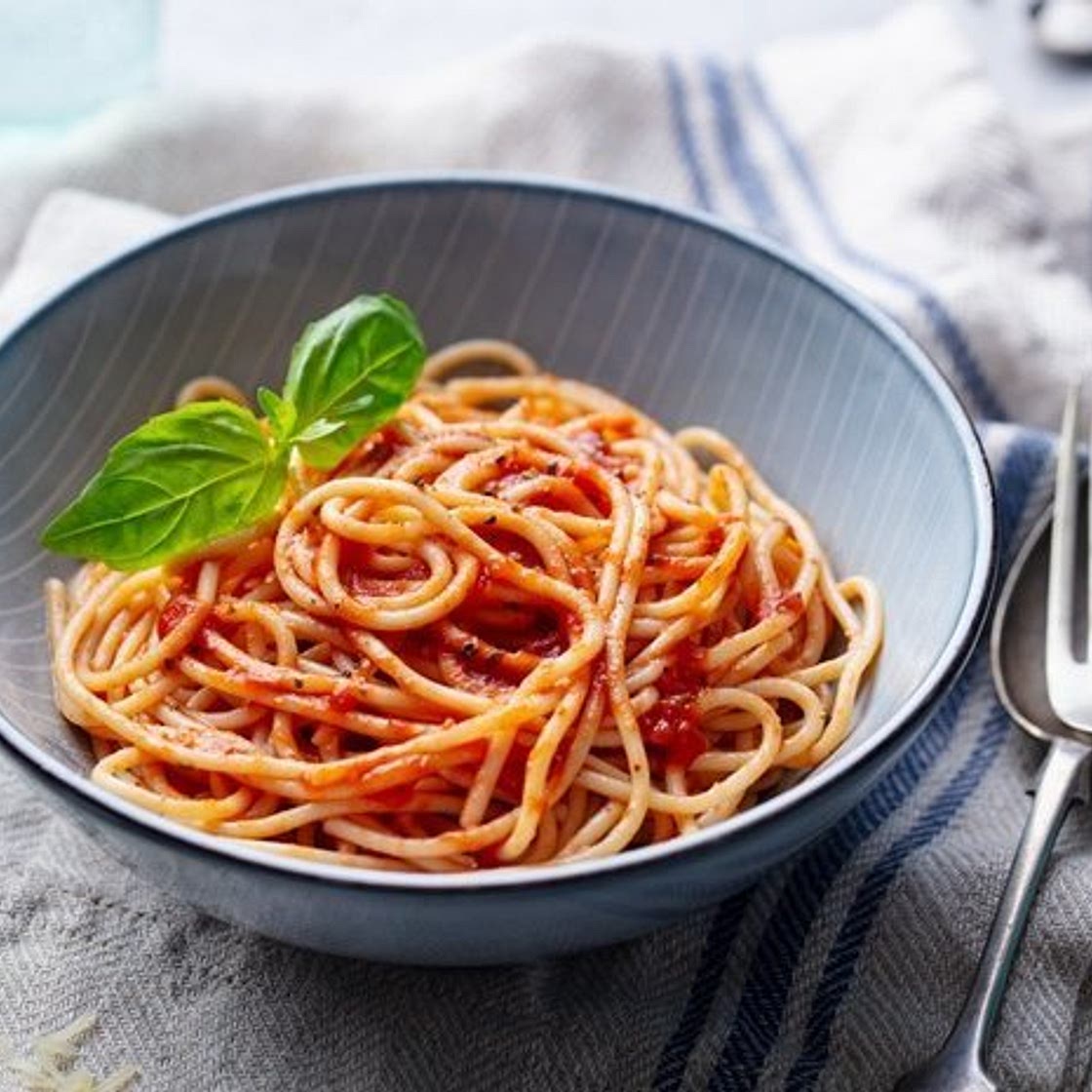 Espaguetis con boloñesa de soja