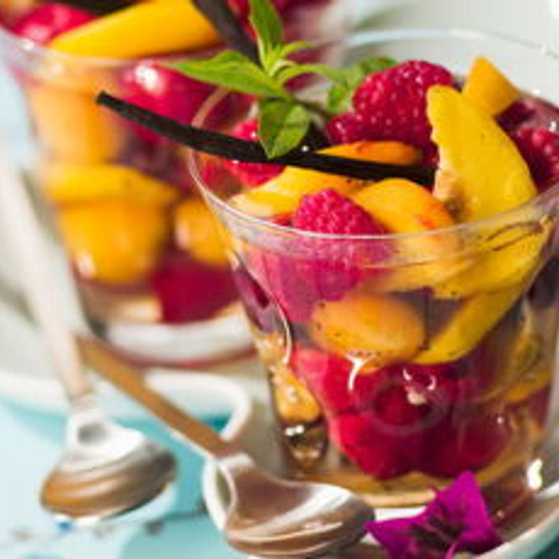 Salade de fruits au vin doux