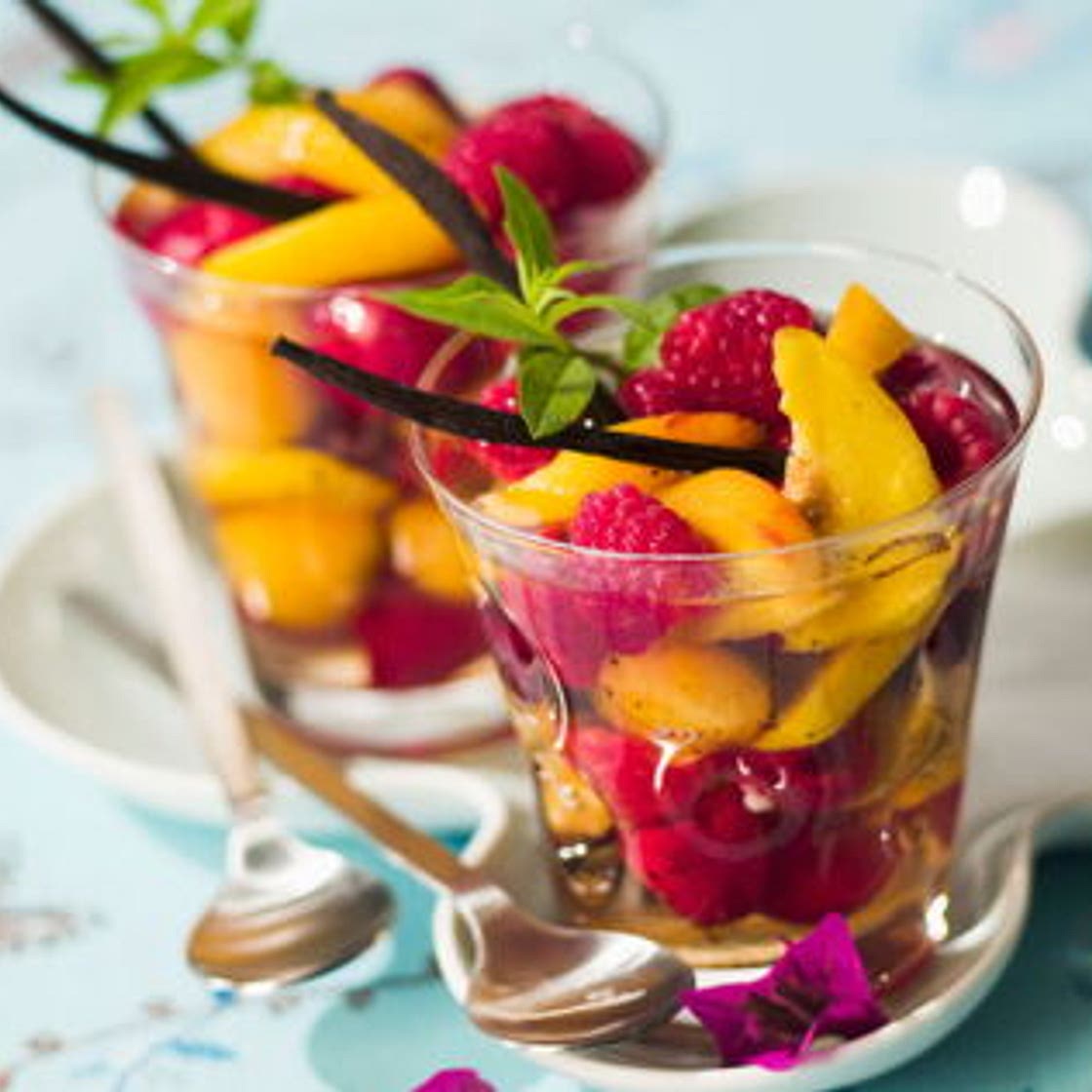 Salade de fruits au vin doux