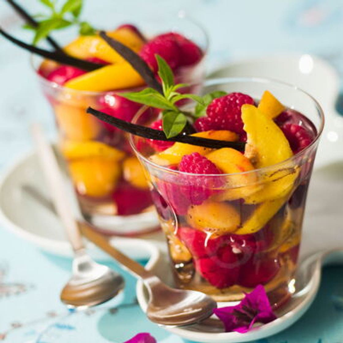 Salade de fruits au vin doux